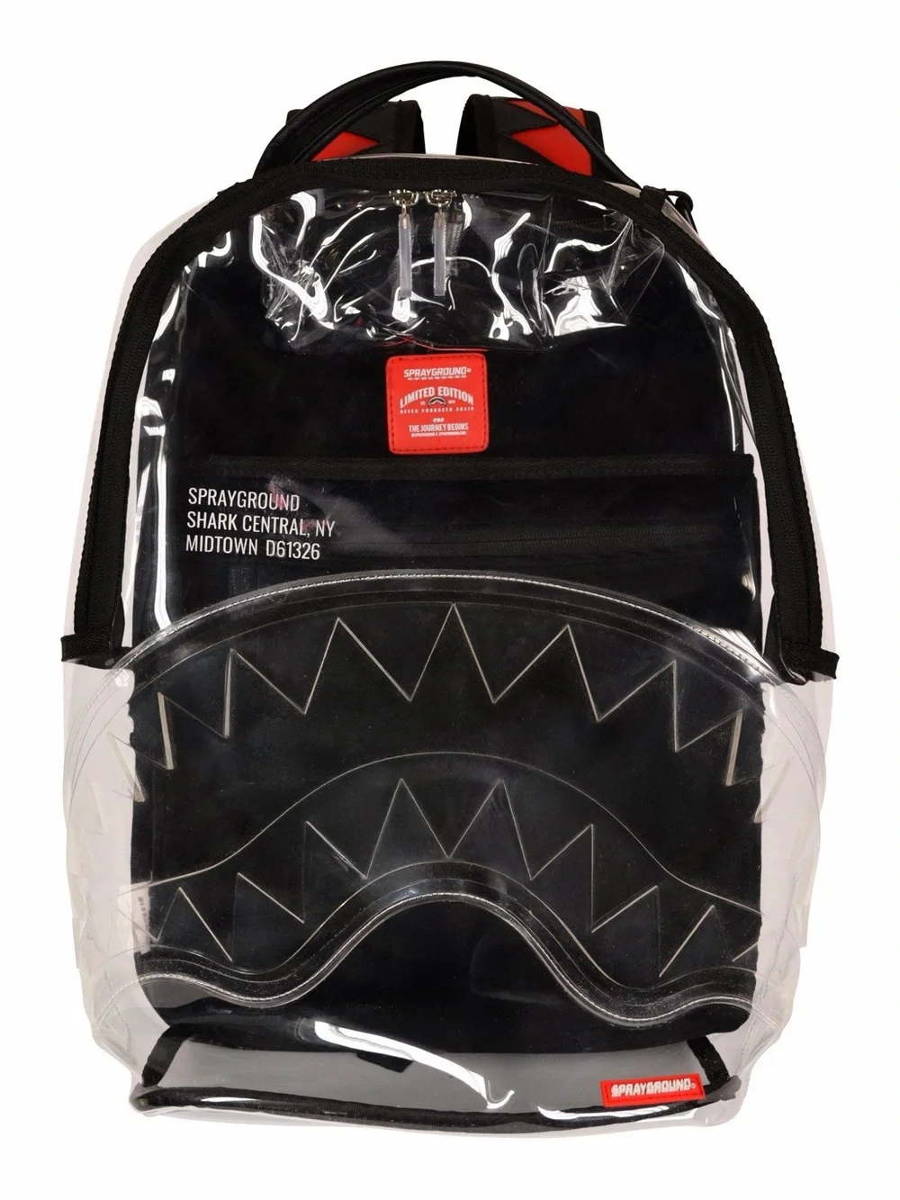 Sprayground SHARK CENTRAL - CLEAR BACKPACK